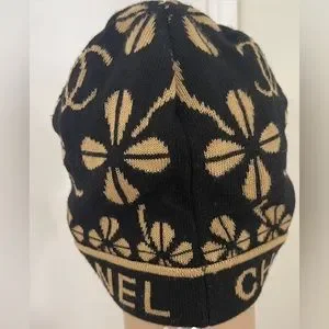 Black tan camel brown wool CC beanie hat thrifted like new CS104 Traditional Silent Cuffed Beanie, Camel Brown  main image 4